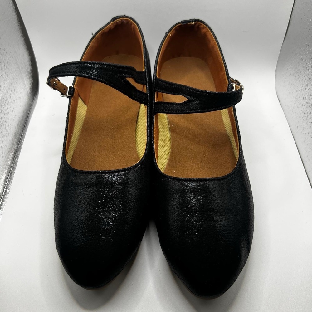 NEW Dance And Sway Women's Size 8.5 Ballroom Black Shoes Heel